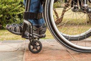 person sat in wheelchair